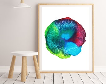 The Splodge Textured Contemporary Art - Digital Download Wall Art - Printable Home Decor