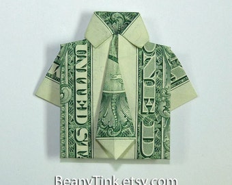 Dollar Origami - Dress Shirt with Tie