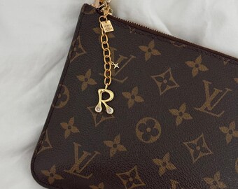 Gold Initial Keychain: Custom Letter & Star Bag Charm