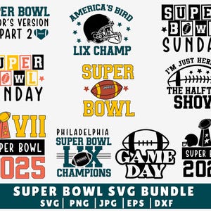 Philadelphia Eagles Super Bowl 2025 Retro Designs (PNG, SVG Digital Download)