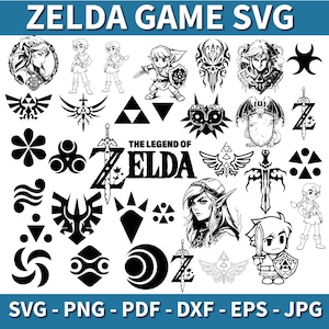 Zelda Inspired SVG Bundle | Triforce Symbol Svg | Fantasy Game Clipart | PNG PDF Cut Files for Cricut  Silhouette | Digital Download