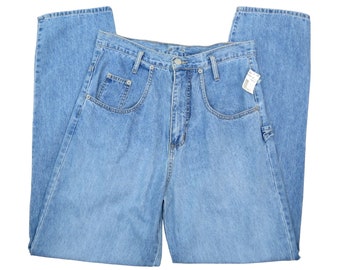 Vintage 90s Y2K NADA NUFF Womens Loose Wide Leg Carpenter Jeans DEADSTOCK Size M