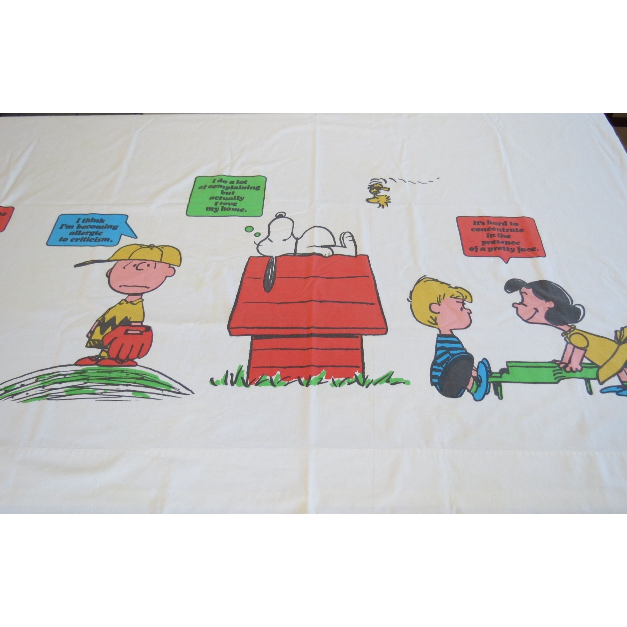 Peanuts Winter Scene Portuguese Flannel Sheet Set
