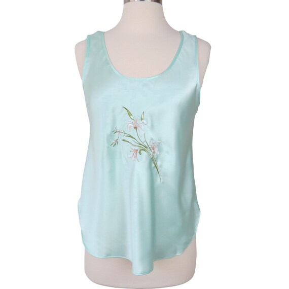 Vintage MADISON & MAX Women's Mint Green Embroide… - image 2