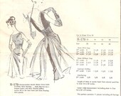 1960er Jahre offen zurück Cocktail-Kleid Muster - Jahrgang Austine La Mar R-179 - Büste 36 mit Chiffon Zug