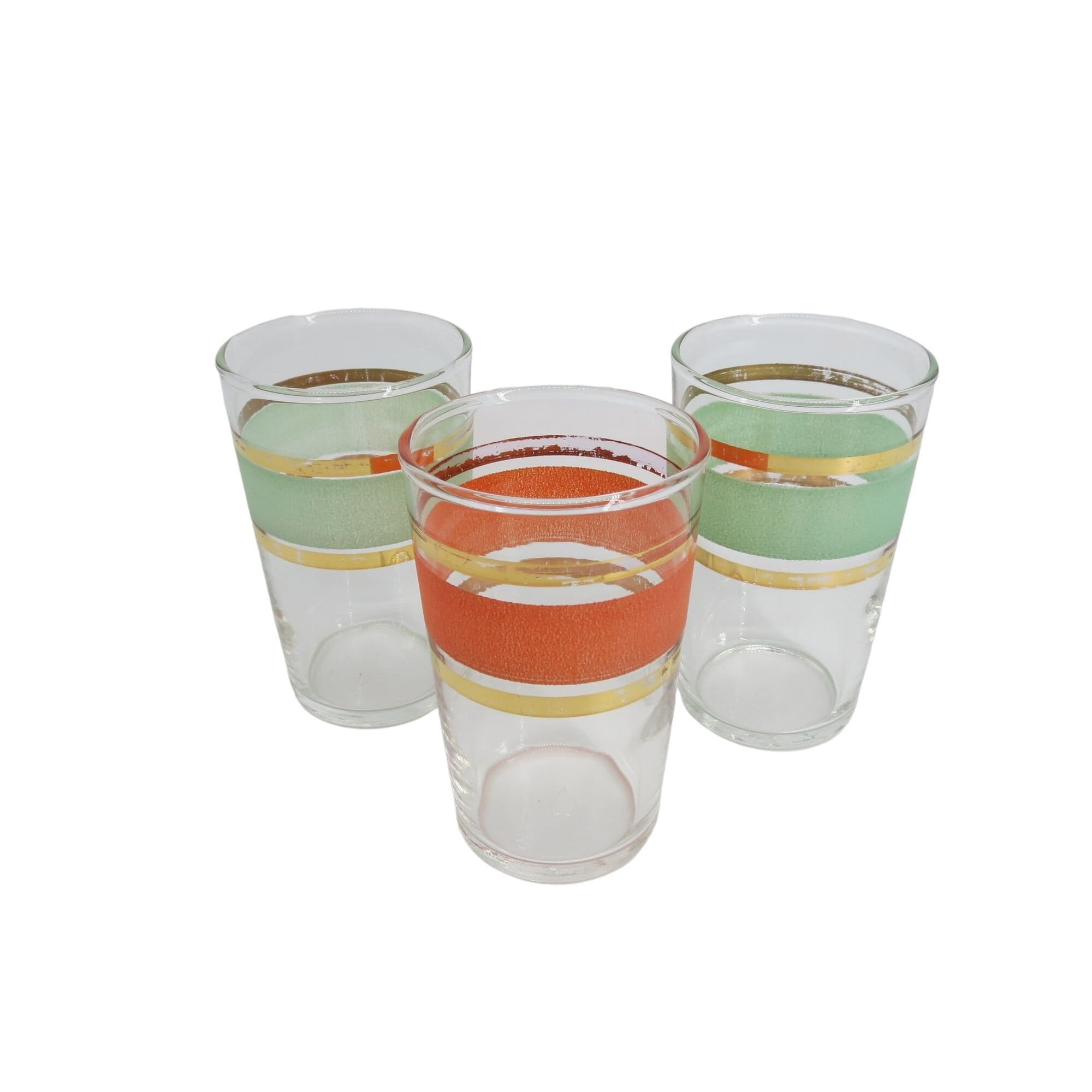 Sizikato Set of 4 Classic Vertical Stripes Clear Tumbler, 8-Ounce Drinking  Glasses for Water, Beverages, Juice