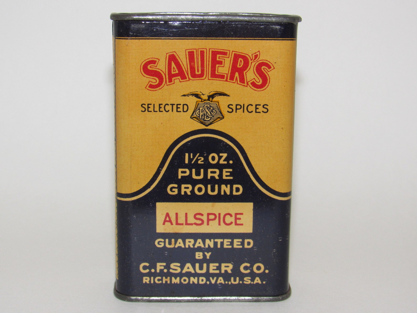 Vintage Sauer's Spice Tin Allspice Richmond VA Etsy