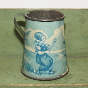 1920'S Ohio Art Delft Blue Tin Toy Teapot
