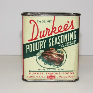 Vintage Durkee&#39;s Poultry Seasoning Tin