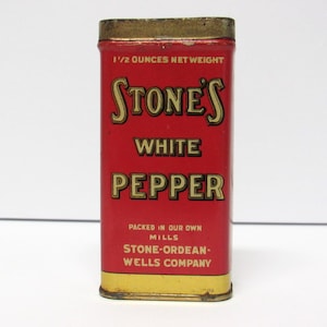 Vintage Stone&#39;s White Pepper Spice Tin
