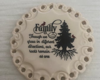 Family Tree  of Life  Pine Needle Base  2 3/4'' #9