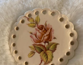 Single Rose Flower Pine Needle Base  2 1/4'' #36