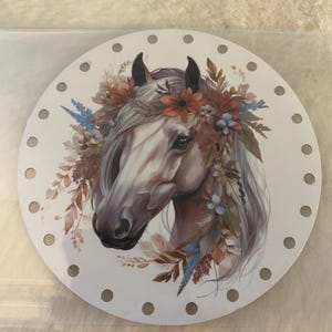 New New --aluminum Printed Beautiful Horse with Swarovski Crystal Pine Needle Base  3.5'' # 79