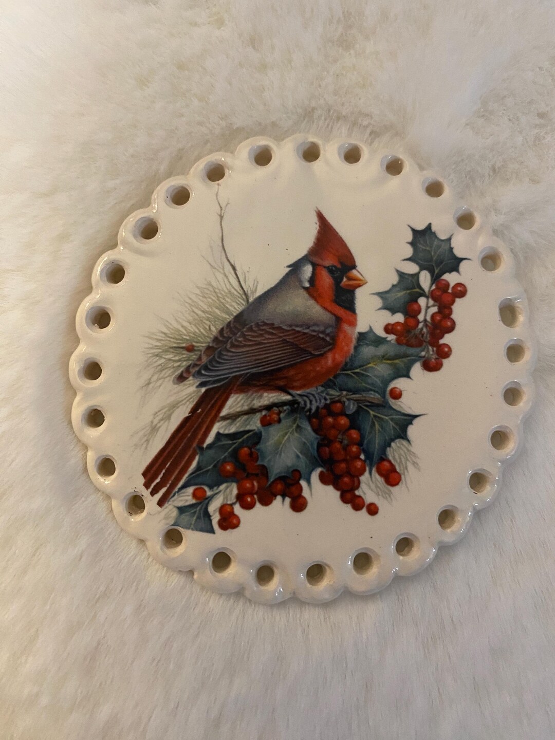 Cardinal Bird Pine Needle Base 3 '' 44 - Etsy