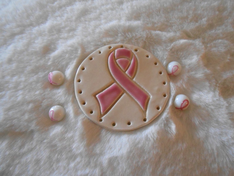 Breast Cancer Awarness with 4 awareness beads 2.5/'/' #15
