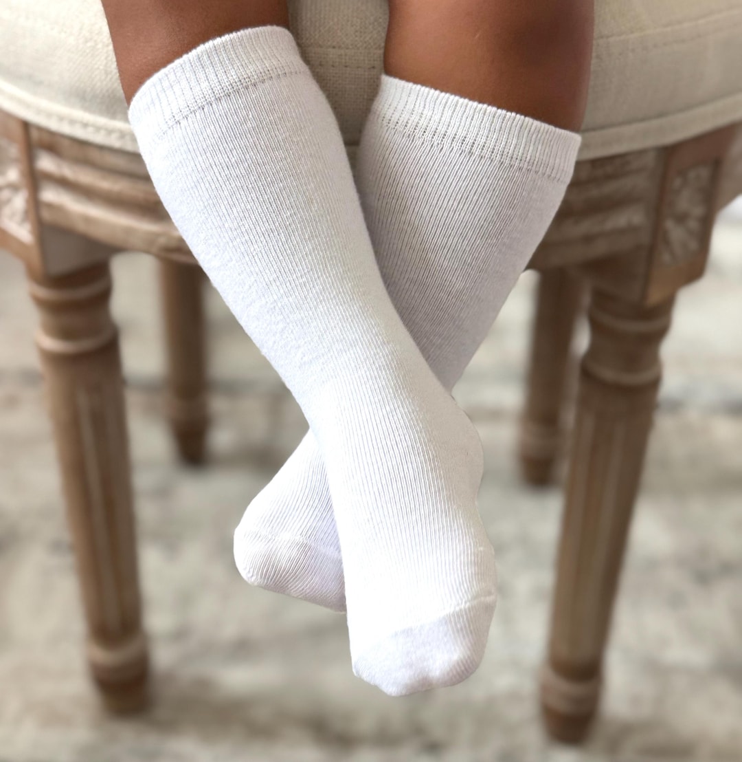 Classic White Kneehigh Baby Socks Etsy — free download
