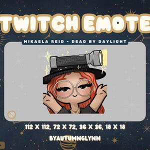 Funny Twitch Emote - Mikaela Flashlight Emote - Dead by Daylight Emote | DBD Emote | Funny Emotes | Mikaela Reid| VTubers Creators | Youtube