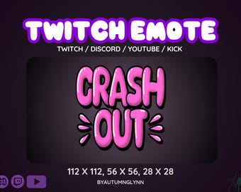 Emote Crash Out Text – Emote de reação estática engraçada para Twitch e Discord (Download Digital)