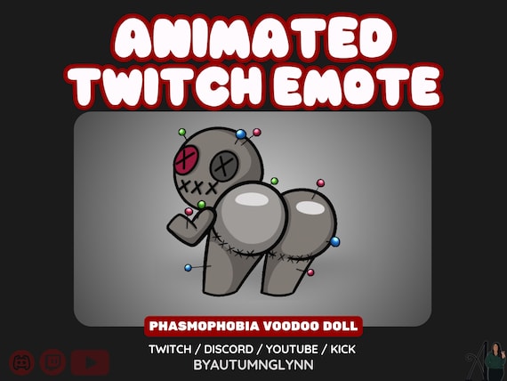 Animated Voodoo Doll Emote - Phas / Phasmophobia Cute Dancing Twitch & Discord Emote (Digital Download)