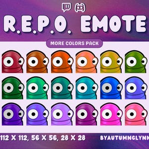 REPO Emotes for Twitch | 20 Emotes | R.E.P.O. | Twitch | Discord | Emoji | Multicolor | Funny Emotes | Emote Pack | Bundle