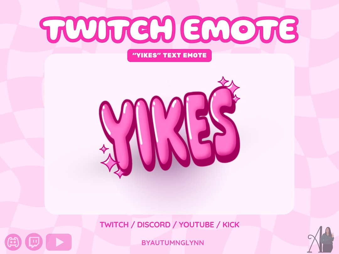 Funny Yikes Twitch Emote: Pink Bubble Text (digital Download) - Etsy