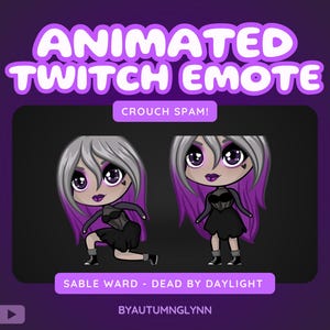 Funny DBD Crouch Spam Emote - Animated Sable Ward Emote | Dead By Daylight Emote | DBD Emote for VTubers,  Horror,  Creators | Youtube, Kick