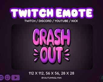 Crash Out Emote – Emote de reação de texto engraçado para Twitch (Download Digital)