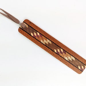 Wooden Bookmark LEOPARDWOOD BIRCH book club office study library thoughtful reader teacher unique west Handmade Wooden Images Montana