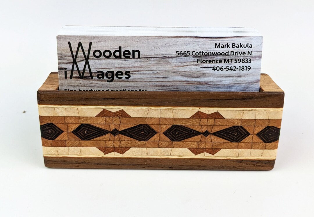 Business Card Holder Desk Countertop Organizer Home Office Etsy