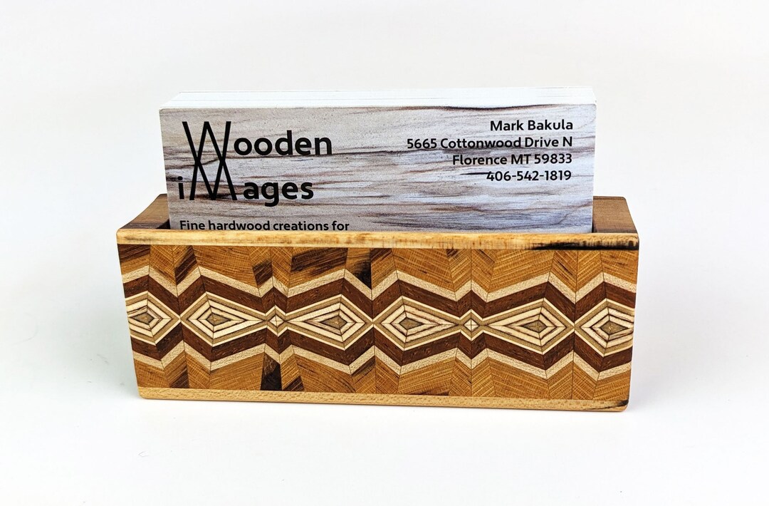 Business Card Holder Desk Countertop Organizer Home Office Etsy