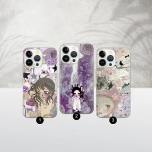 Aya Takano Phone Case Aesthetic Cute Cover for Samsung Galaxy S24FE S23 S25 A16 A55, iPhone 16e 15Pro 15 14 13 12 XR, Pixel 9Pro 8A 7A 6A 5A
