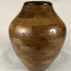 Wood UrnCremation UrnWalnut UrnUrn for Human AshesFull Size UrnCremate UrnTurned Wood UrnFuneral Urn200 cubic inchesFuneral Urn image 3