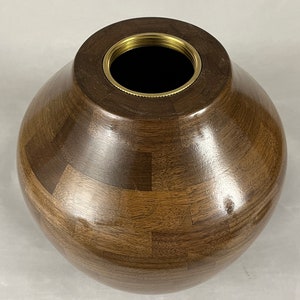 Wood UrnCremation UrnWalnut UrnUrn for Human AshesFull Size UrnCremate UrnTurned Wood UrnFuneral Urn200 cubic inchesFuneral Urn image 5