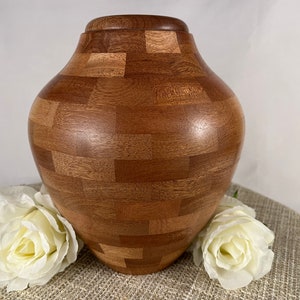 Urn|Wood Urn|Cremation Urn|Urn for Human Ashes|Full Size Urn|Cremate Urn|Turned Wood Urn|Funeral Urn|American Made|200 inch Urn|Funeral Urn