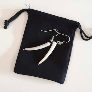 Funky Horn Shell Drop Earrings