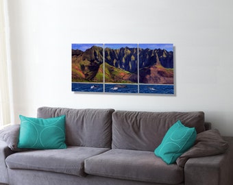 Na Pali Cliffs, a triptych