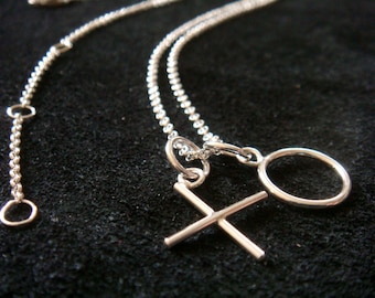 Sterlingzilveren initiaalketting, gepersonaliseerde letterbedel, roloketting