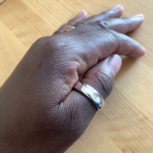 mens wedding band, man's ring, men's wedding ring, 8mm wide wedding band ring, sterling silver ring, unisex comfort fit, heavy, chunky image 6