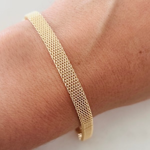 Gold Filled Mesh Bracelet, Gold Layering Bracelet, Gold Chain Bracelet, Womens Bracelet, Bracelet, Gift for women, Gold Bracelet, Bracelet