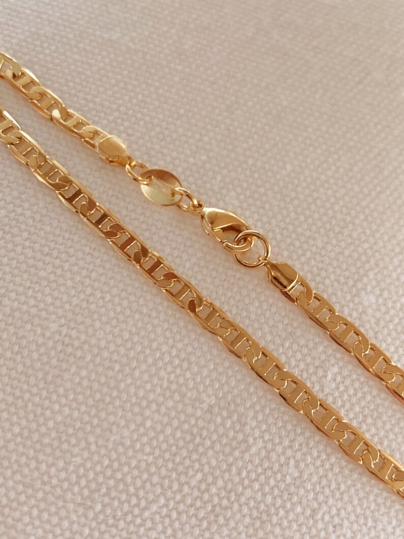Dainty Chain Bracelet Gift for Her Gold Chain Bracelet Gold Filled Mariner Link Bracelet Gold Layering Bracelet Gold Bracelet Bracelet