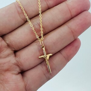 Cross Necklace, Dainty Gold Cross, Christian Necklace, Pendant Necklace, Communion Necklace, Religious Necklace, Gold Cross Necklace, Cross