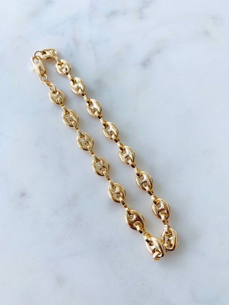 Gucci Link Anklet Gold Filled Anklet Ankle Bracelet Gold Etsy