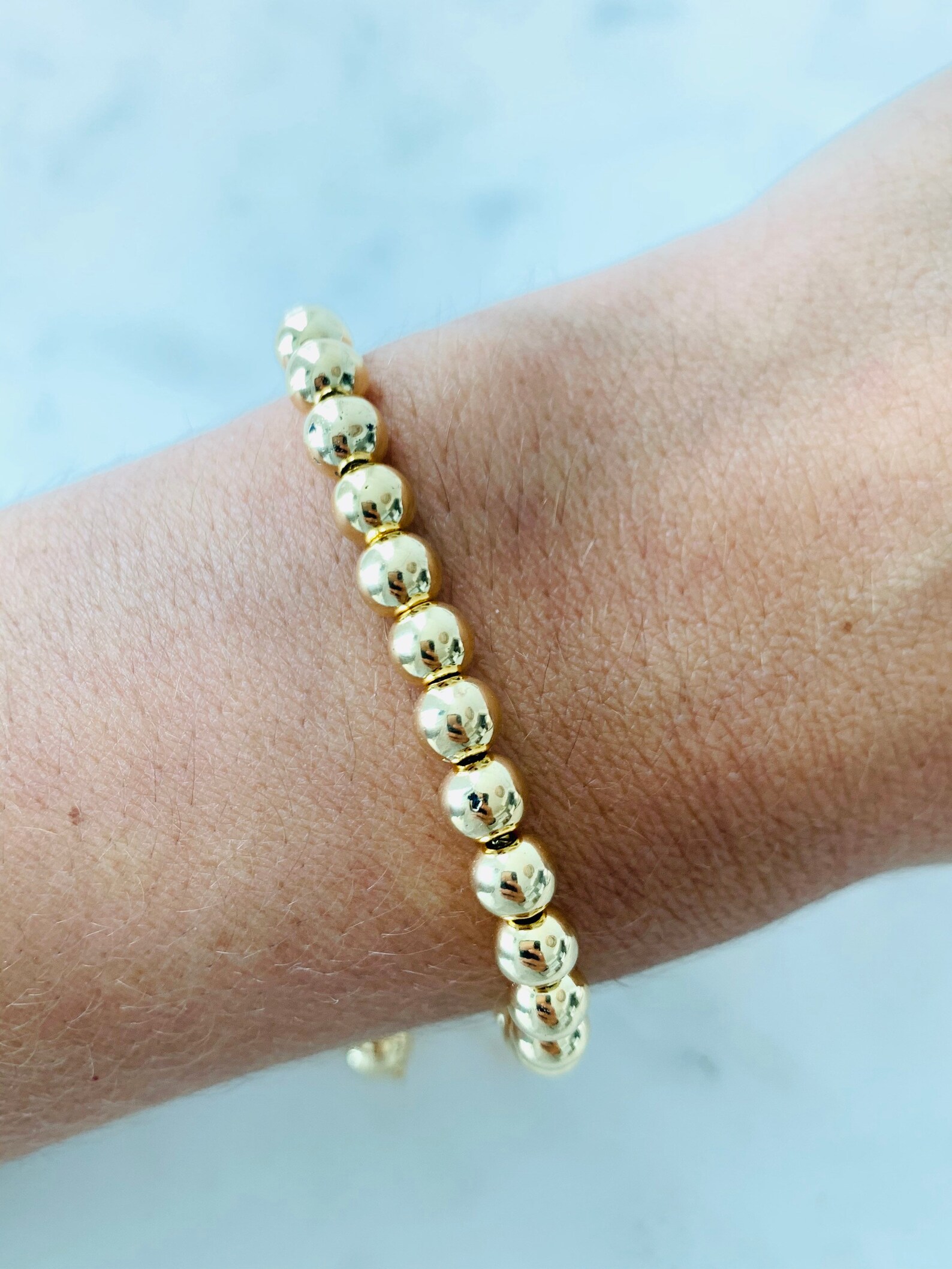 Gold Filled Beaded Chain Bracelet Gold Filled Bracelet Gold Etsy