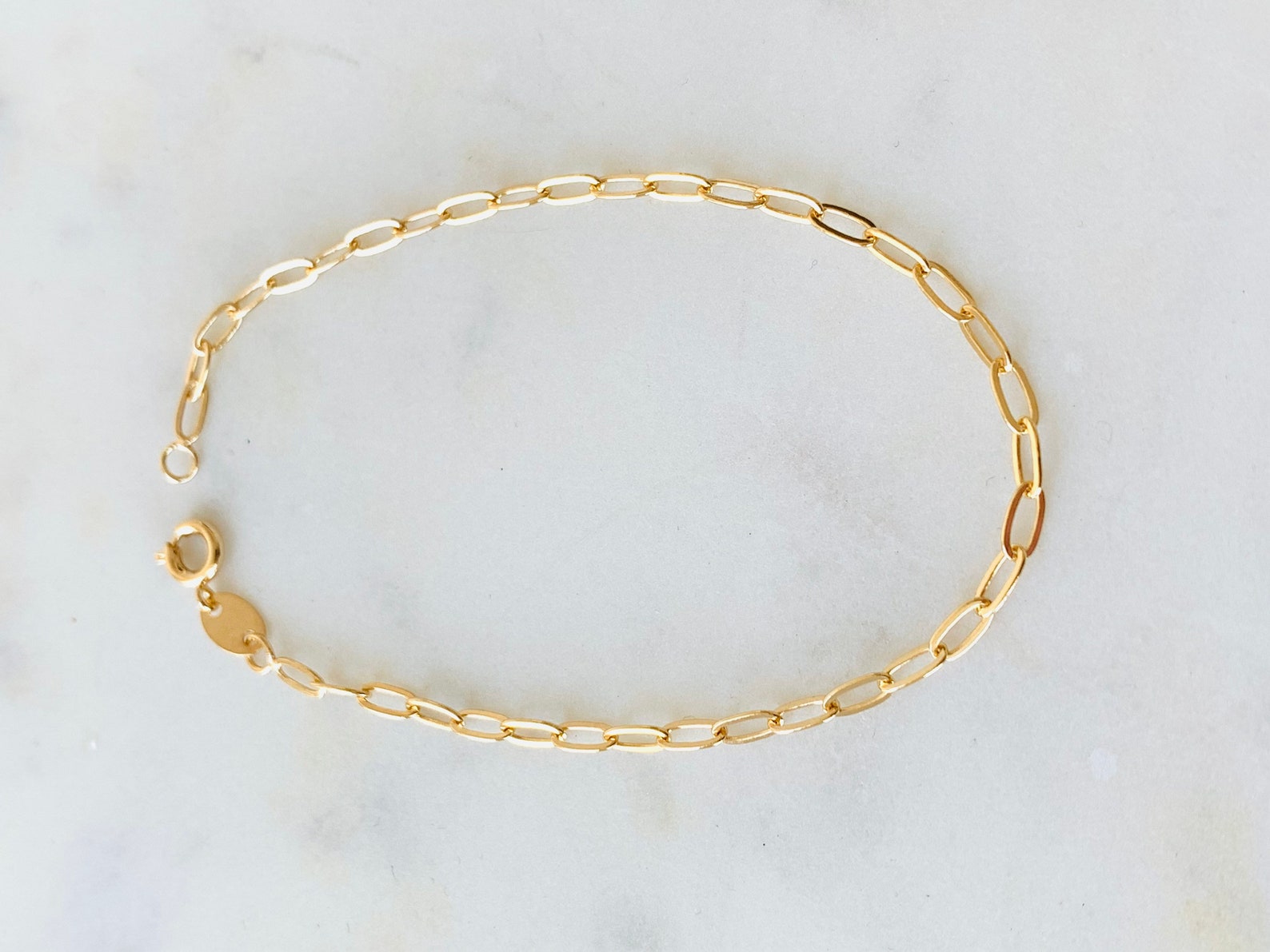Paperclip Anklet Gold Filled Anklet Anklets Gold Anklet Etsy