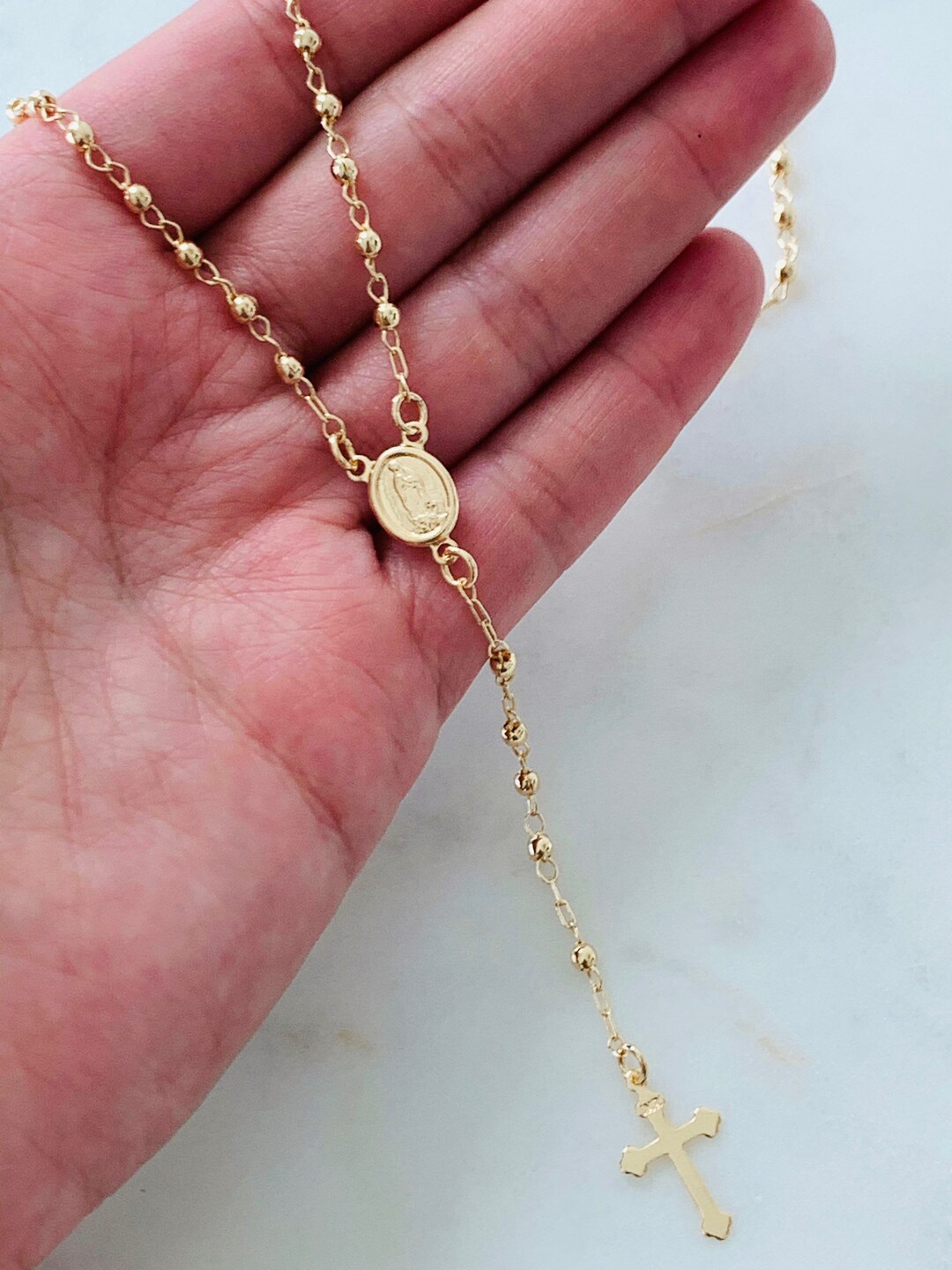 Rosary Necklace Rosary First Communion Catholic Rosary Cross Necklace