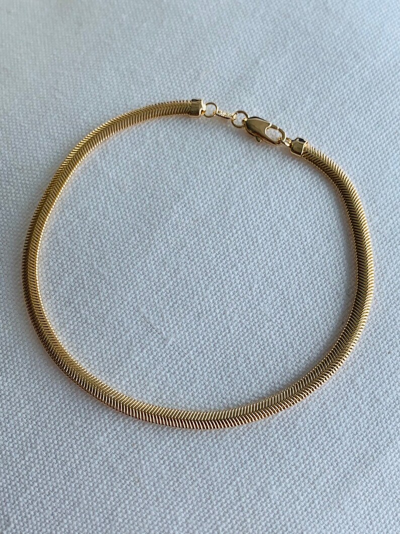 Magic Herringbone Anklet Gold Filled Anklet Delicate Anklet Etsy