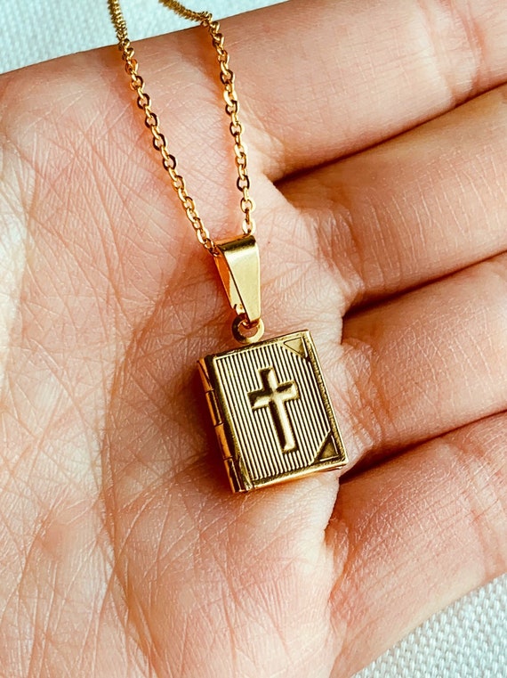 Bible Necklace Gold Filled Bible Necklace Bible Pendant Bible