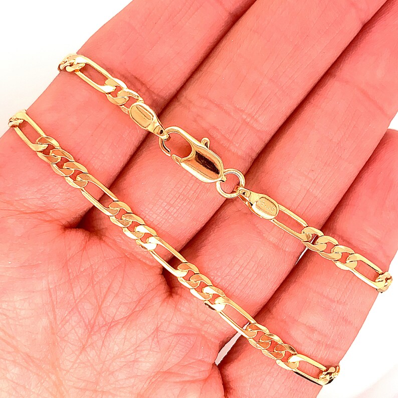 Womens Chain Figaro Chain Gold Filled Necklace Womens Etsy Singapore