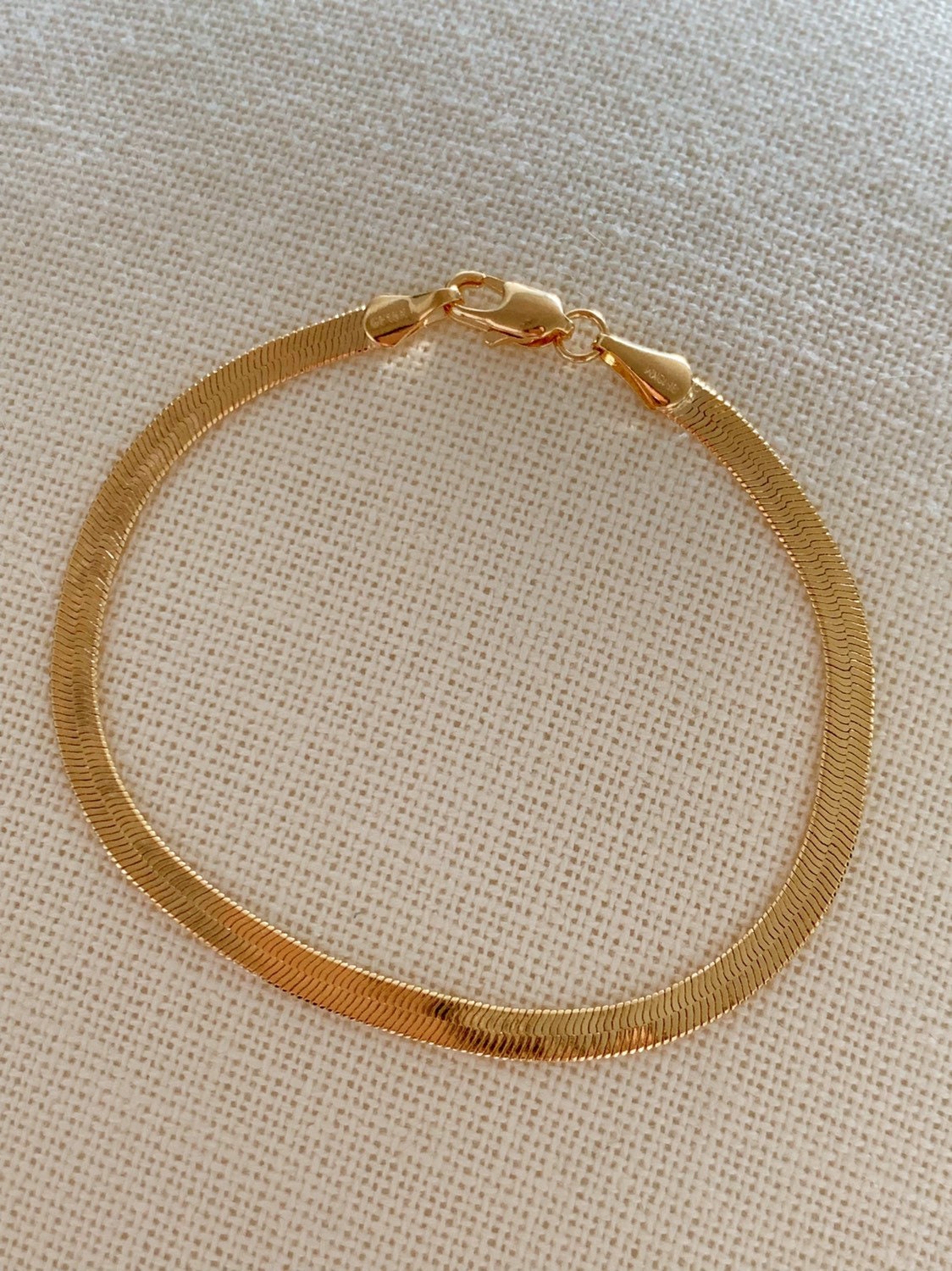 Herringbone Bracelet Gold Filled Bracelet Delicate Bracelet Etsy