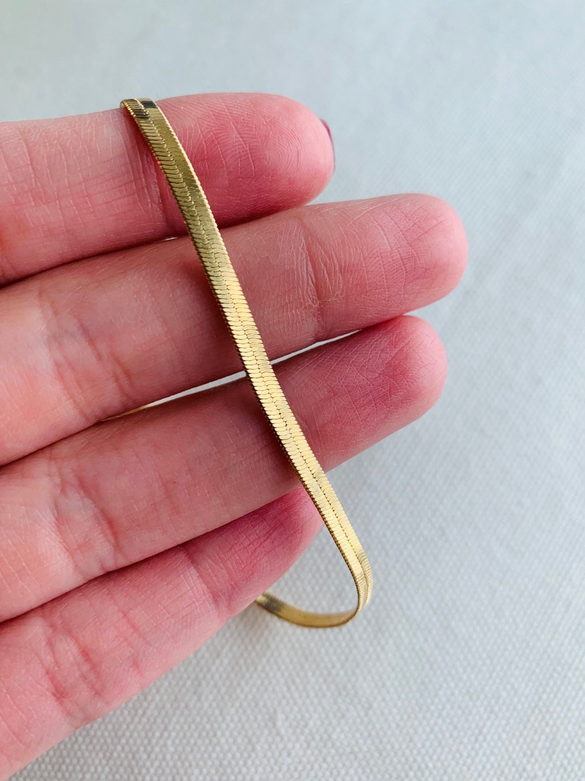 Herringbone Bracelet Gold Filled Bracelet Delicate Bracelet Etsy